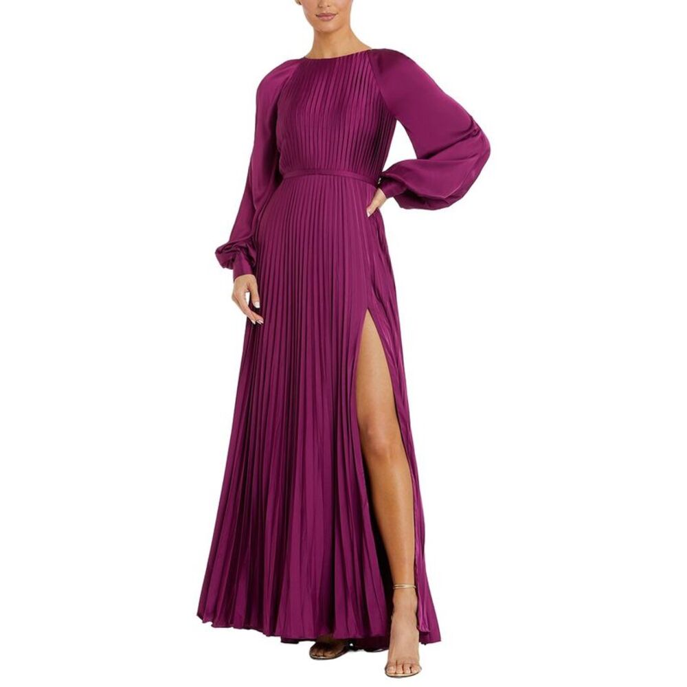 Mac Duggal Womens Raglan Gown, Purple